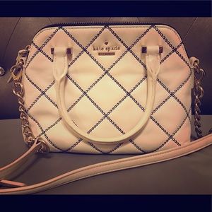 Black and white quilted Kate Spade purse